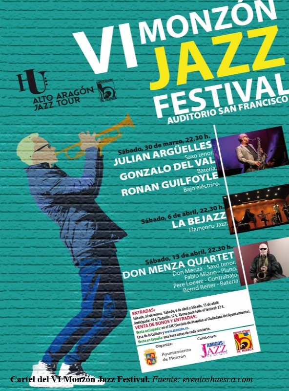Cartel VI Monzón Jazz Festival. CLIPPING MENSUAL FEBRERO